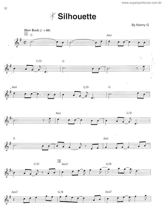 Partitura da música Silhouette v.2