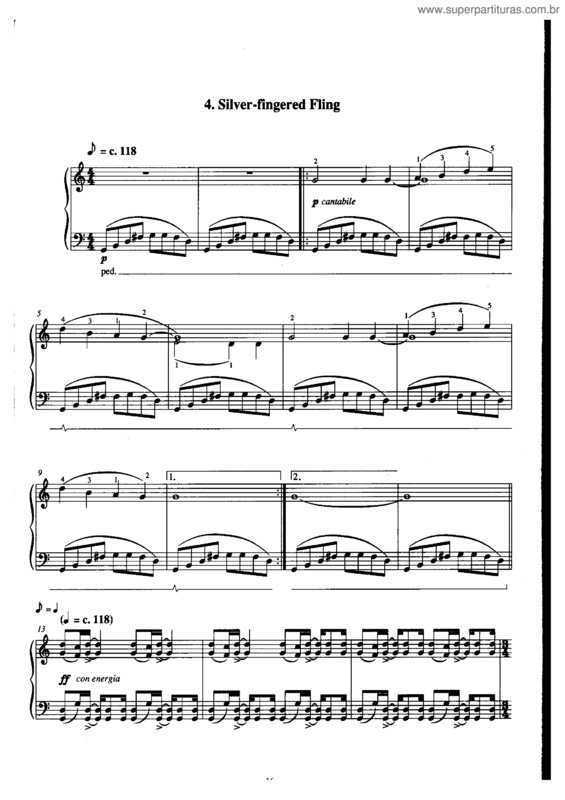 Partitura da música Silver-Fingered Fling