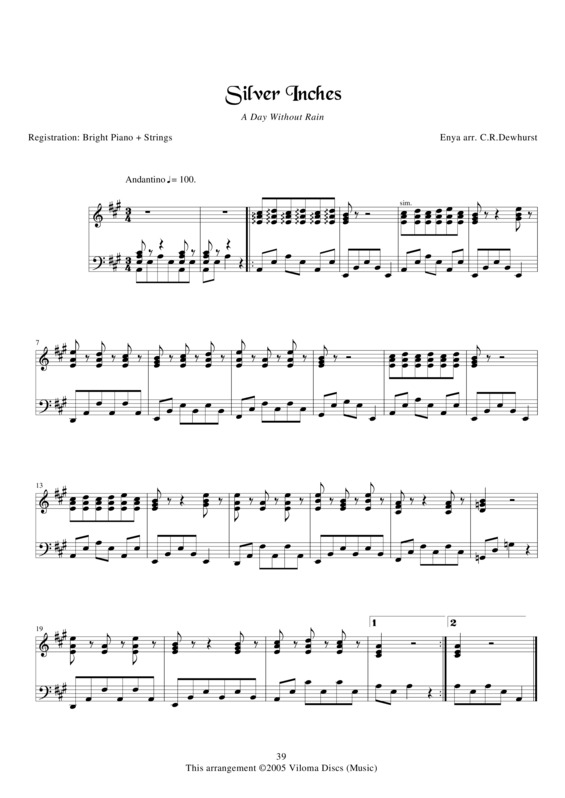 Partitura da música Silver Inches v.2