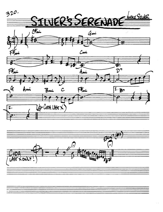 Partitura da música Silvers Serenade