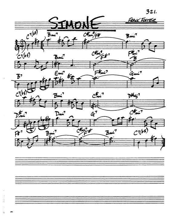 Partitura da música Simone v.2