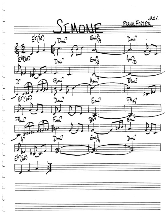 Partitura da música Simone v.7