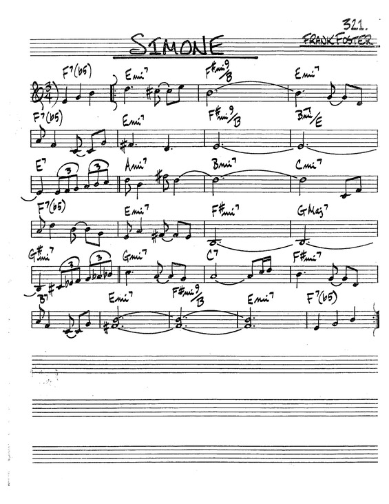 Partitura da música Simone v.9