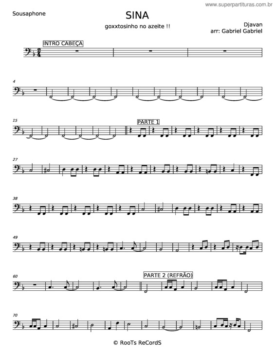 Partitura da música Sina – Djavan v.4