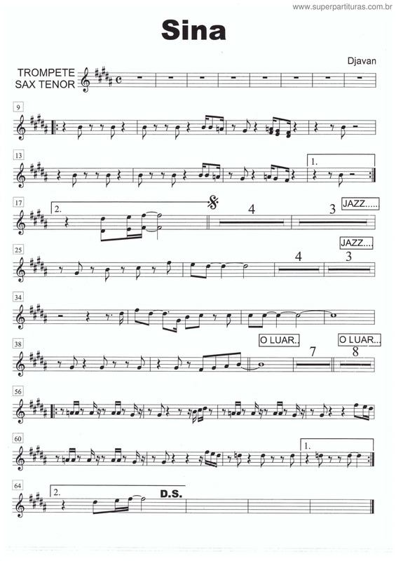 Sina A Djavan Lead Sheet PDF