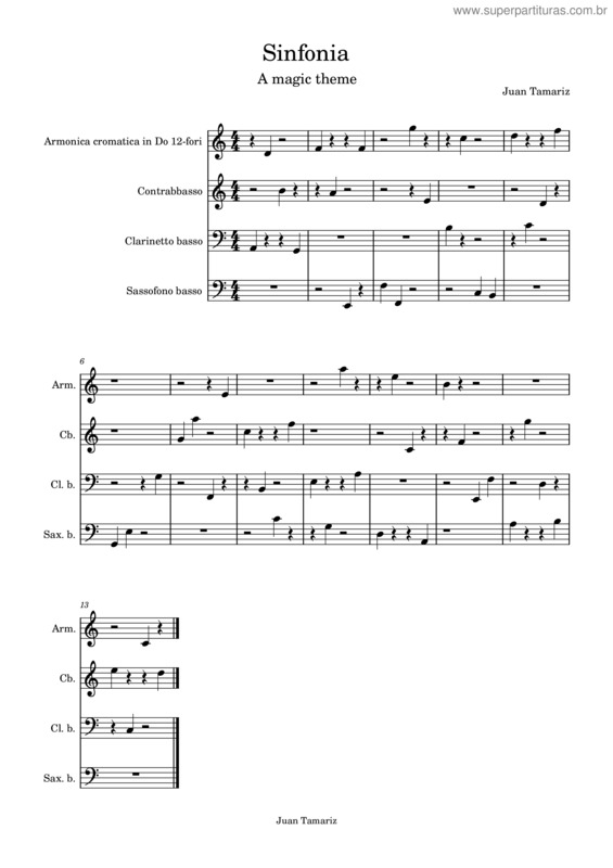 Partitura da música Sinfonia – Juan_Tamariz