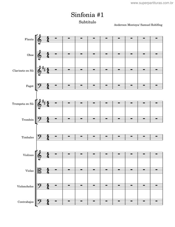 Partitura da música Sinfonia #1 v.3