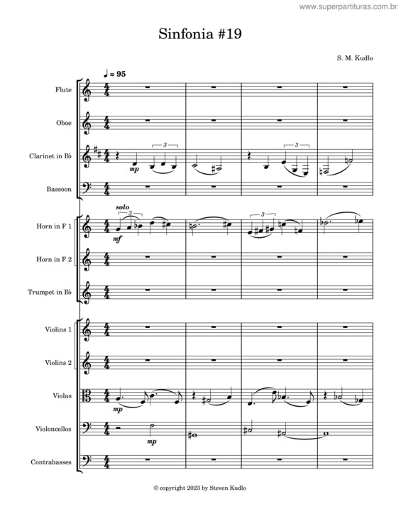 Partitura da música Sinfonia #19