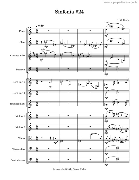 Partitura da música Sinfonia #24