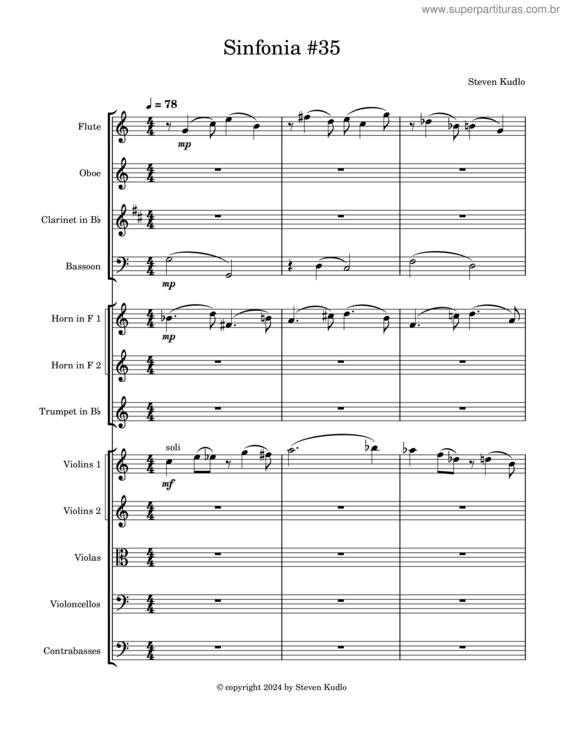 Partitura da música Sinfonia #35