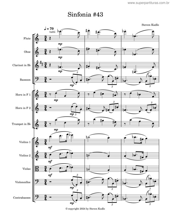 Partitura da música Sinfonia #43