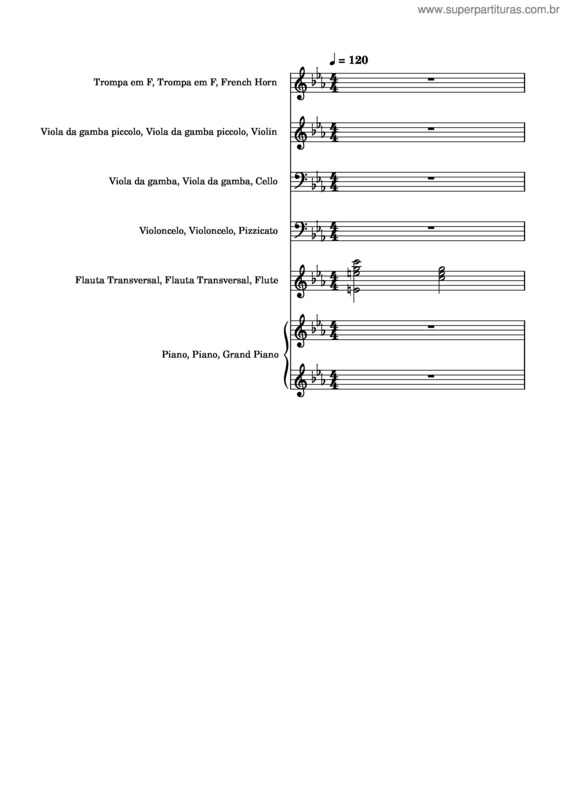 Partitura da música Sinfonia 1, Mov 1 – Yuki Ehms; Instrumentos Atualizados De 16/1/2023