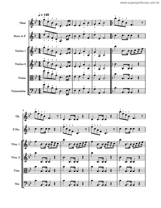 Partitura da música Sinfonia 1 Complete
