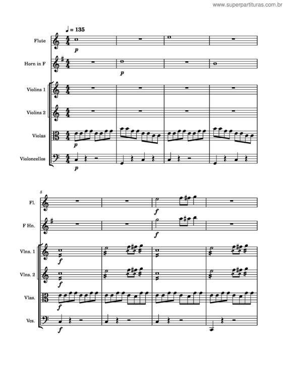 Partitura da música Sinfonia 1 Wip