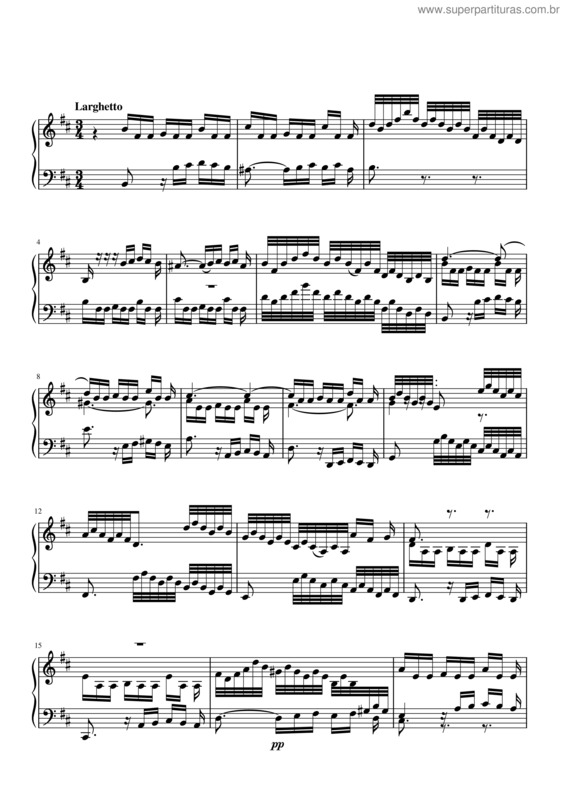 Partitura da música Sinfonia 15 – Johann Sebastian Bach Bach`S Hard Bars