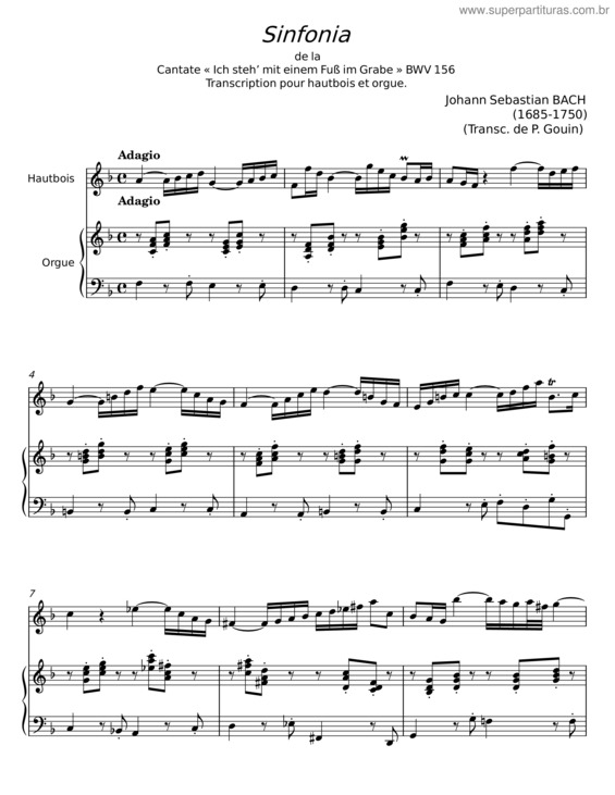 Partitura da música Sinfonia 15 – Johann Sebastian Bach v.4