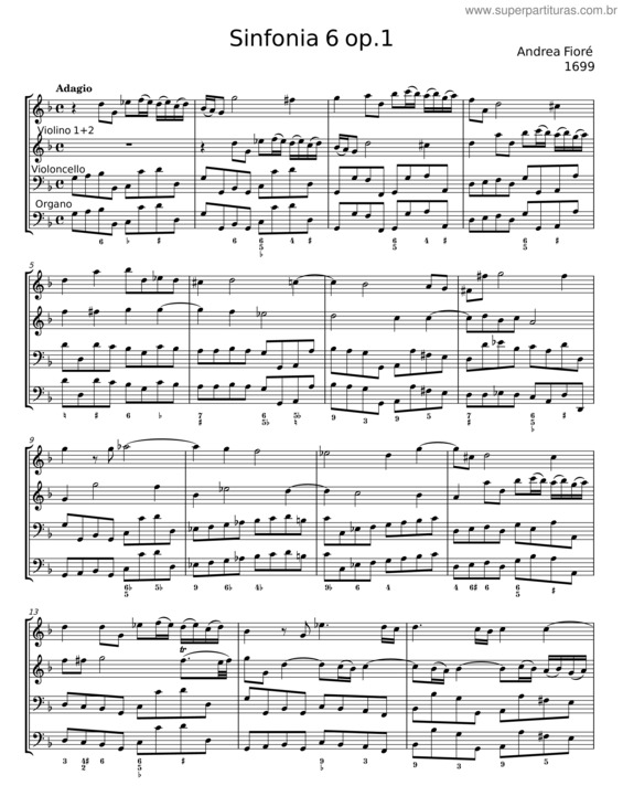 Partitura da música Sinfonia 6 – Andrea Fioré