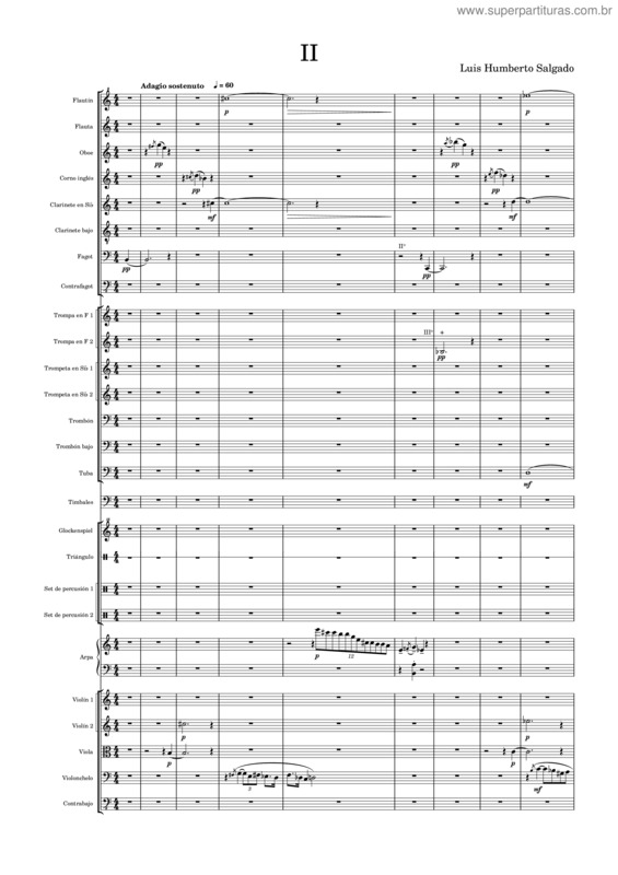 Partitura da música Sinfonia 7 Luis Humberto Salgado 2 Movimiento