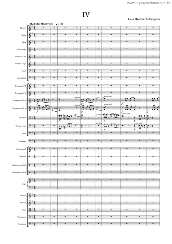 Partitura da música Sinfonia 7 Luis Humberto Salgado Iv Movimiento – Luis Humberto Salgado Sinfonia 7 Luis Humberto Salgado Iv Movimiento