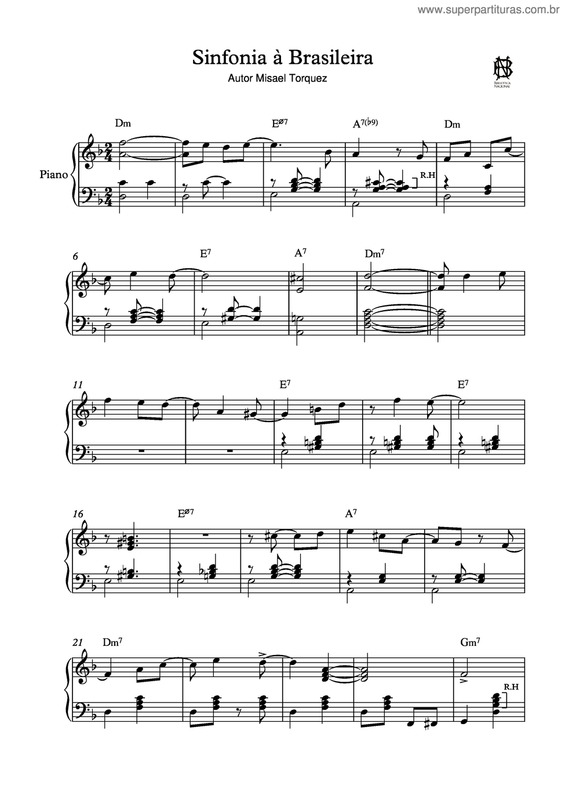 Partitura da música Sinfonia À Brasileira v.2
