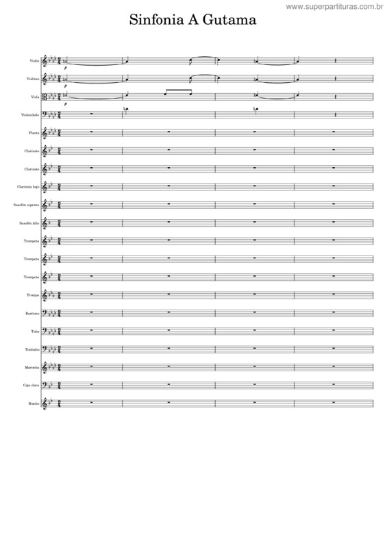 Partitura da música Sinfonia A Gutam