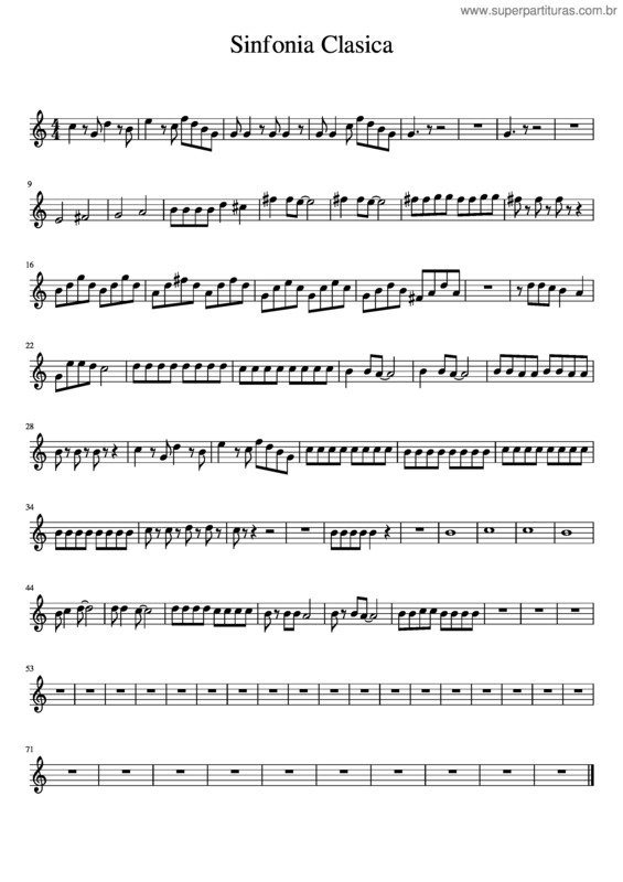Partitura da música Sinfonia Clasica v.3