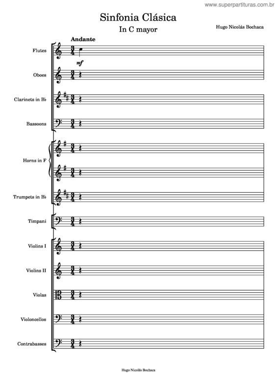 Partitura da música Sinfonia Clásica v.4
