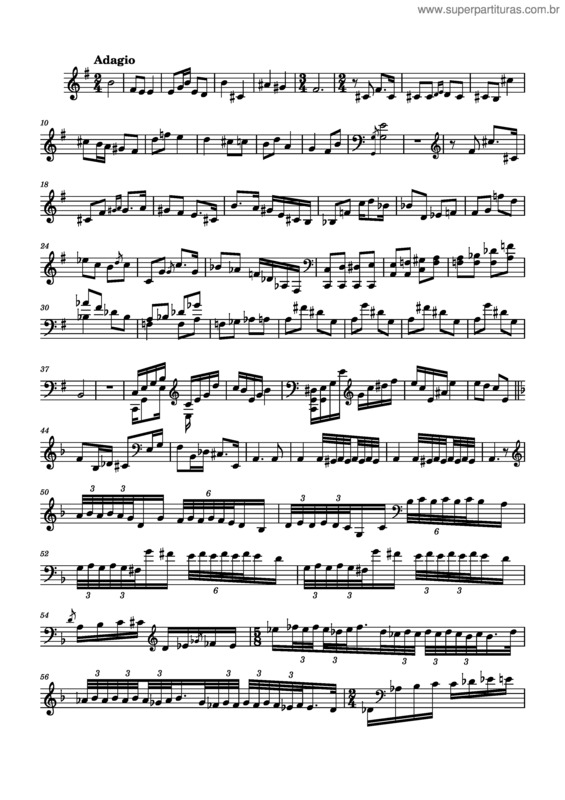 Partitura da música Sinfonia Concertante, Op.125  – Sergei Prokofiev – Mov 1