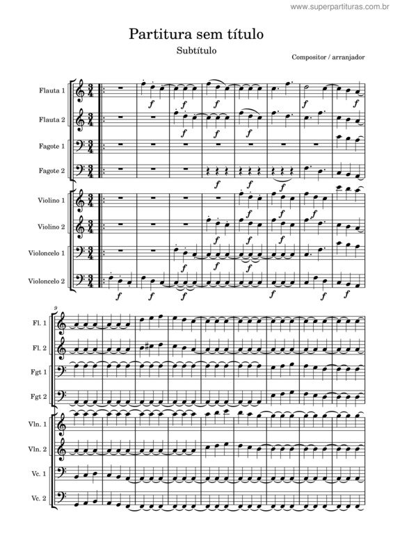 Partitura da música Sinfonia Concertante N.1 3O Mov – Bobhaeberlin