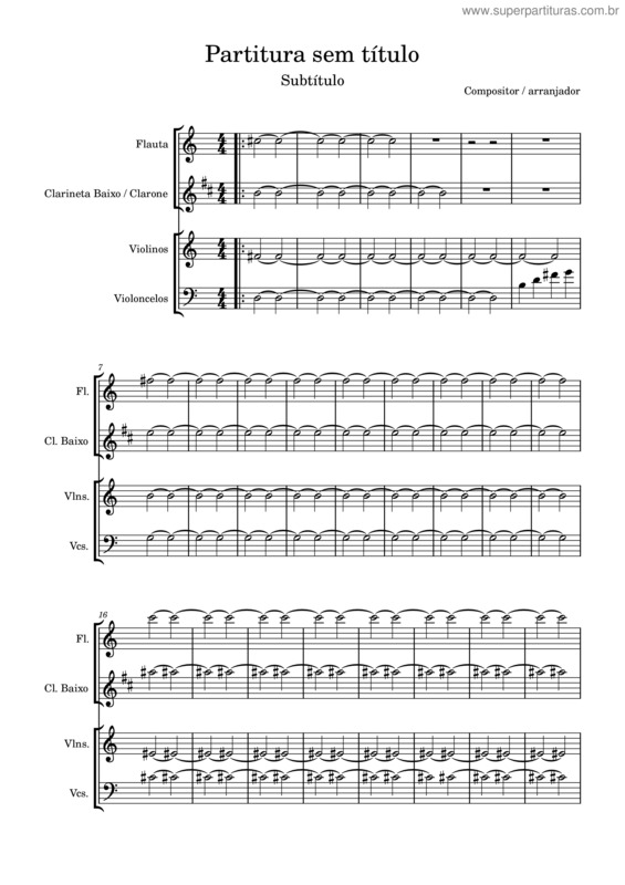 Partitura da música Sinfonia Concertante N.1 4O Movimento – Bobhaeberlin