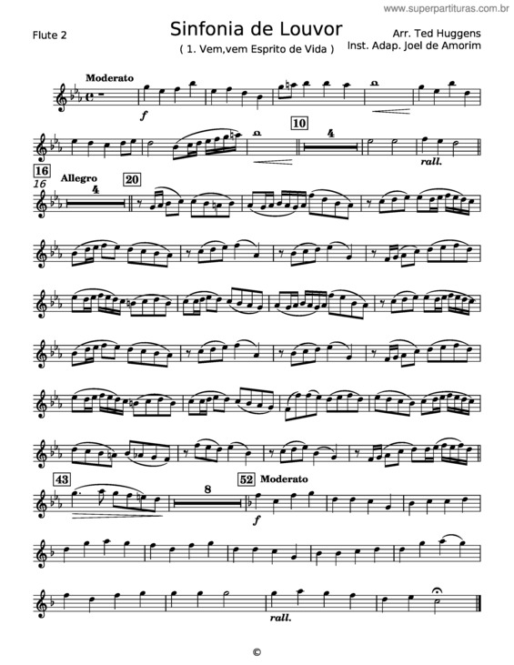 Partitura da música Sinfonia De Louvor – Ted Huggens v.3