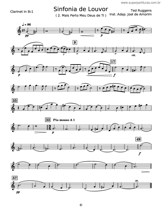 Partitura da música Sinfonia De Louvor – Ted Huggens v.4