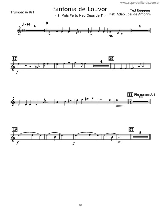 Partitura da música Sinfonia De Louvor – Ted Huggens v.6