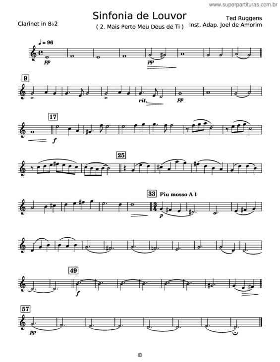 Partitura da música Sinfonia De Louvor – Ted Huggens