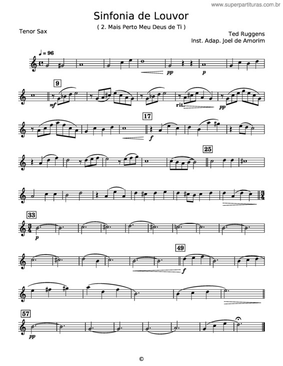 Partitura da música Sinfonia De Louvor – Ted Ruggens v.3