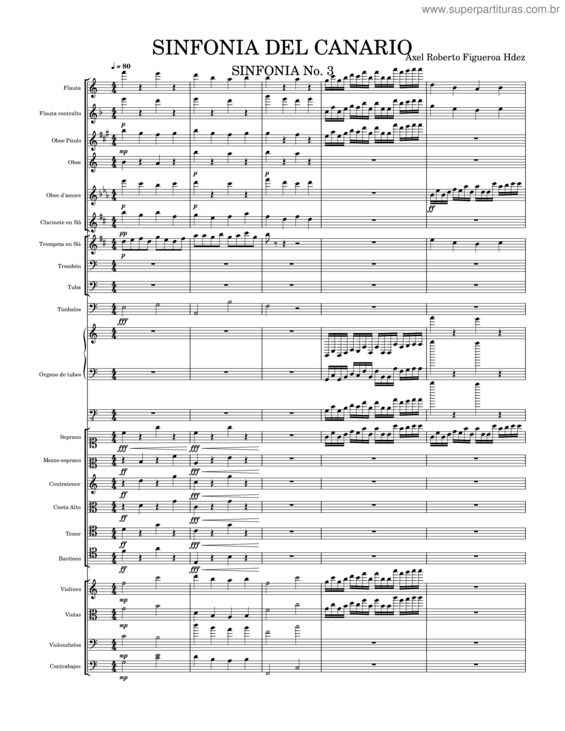 Partitura da música Sinfonia Del Canario