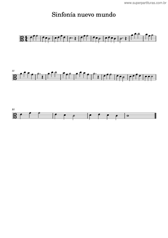 Partitura da música Sinfonía Del Nuevo Mundo – Anton Dvorák v.4