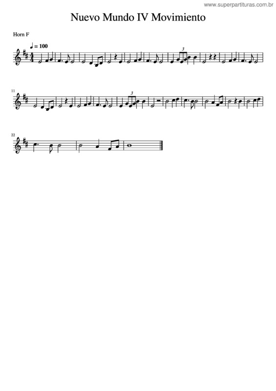 Partitura da música Sinfonía Del Nuevo Mundo – Anton Dvorák v.7