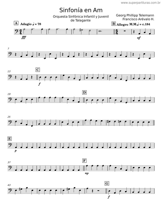 Partitura da música Sinfonía En Am