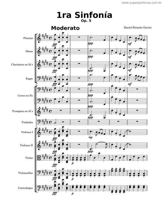 Partitura da música Sinfonía En Do# Menor