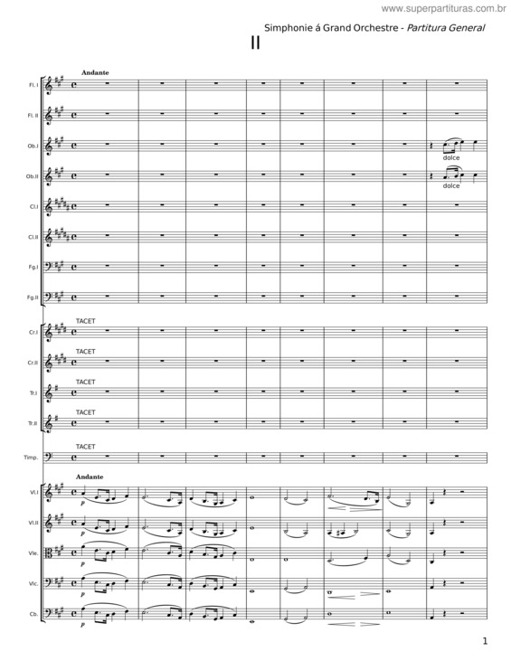 Partitura da música Sinfonía En Re Mayor – Juan Crisóstomo De Arriaga v.2
