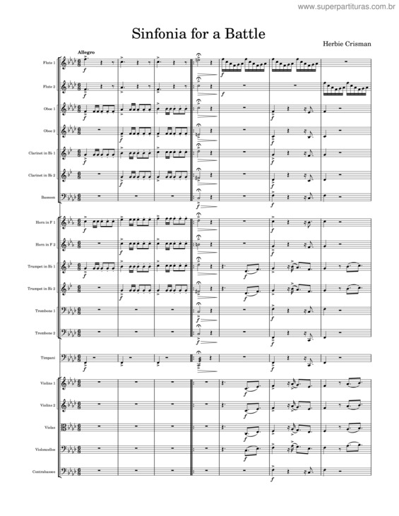 Partitura da música Sinfonia For A Battle