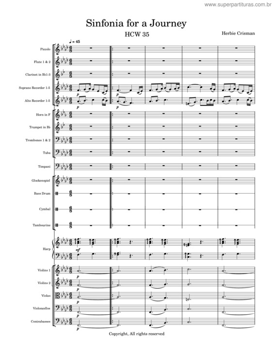 Partitura da música Sinfonia For A Journey