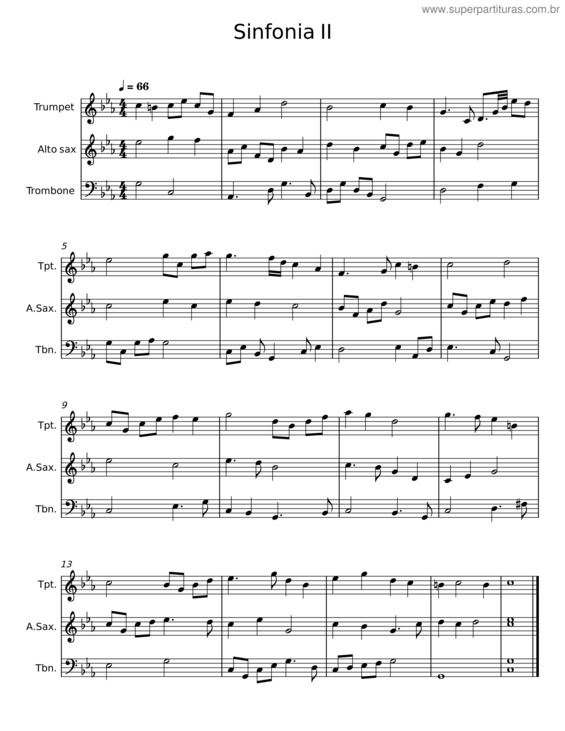 Partitura da música Sinfonia Ii v.3