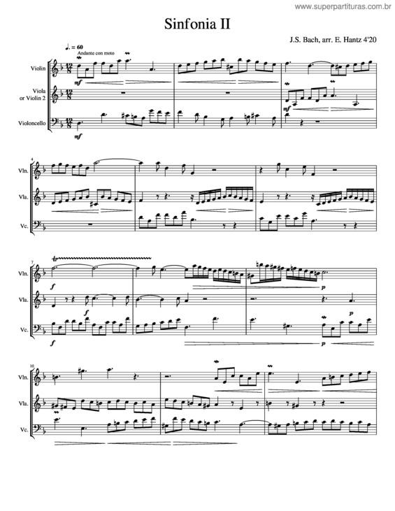 Partitura da música Sinfonia Ii