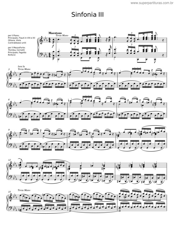Partitura da música Sinfonia Iii v.2