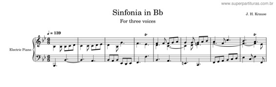 Partitura da música Sinfonia In Bb – Jonas H. Krause