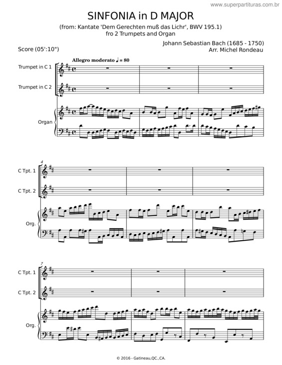 Partitura da música Sinfonia In D Major, Bwv 789 – Johann Sebastian Bach v.4