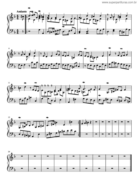 Partitura da música Sinfonia In D Minor, Wip.