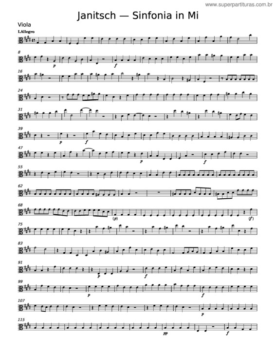 Partitura da música Sinfonia In E Major, Ijj 9 – Johann Gottlieb Janitsch